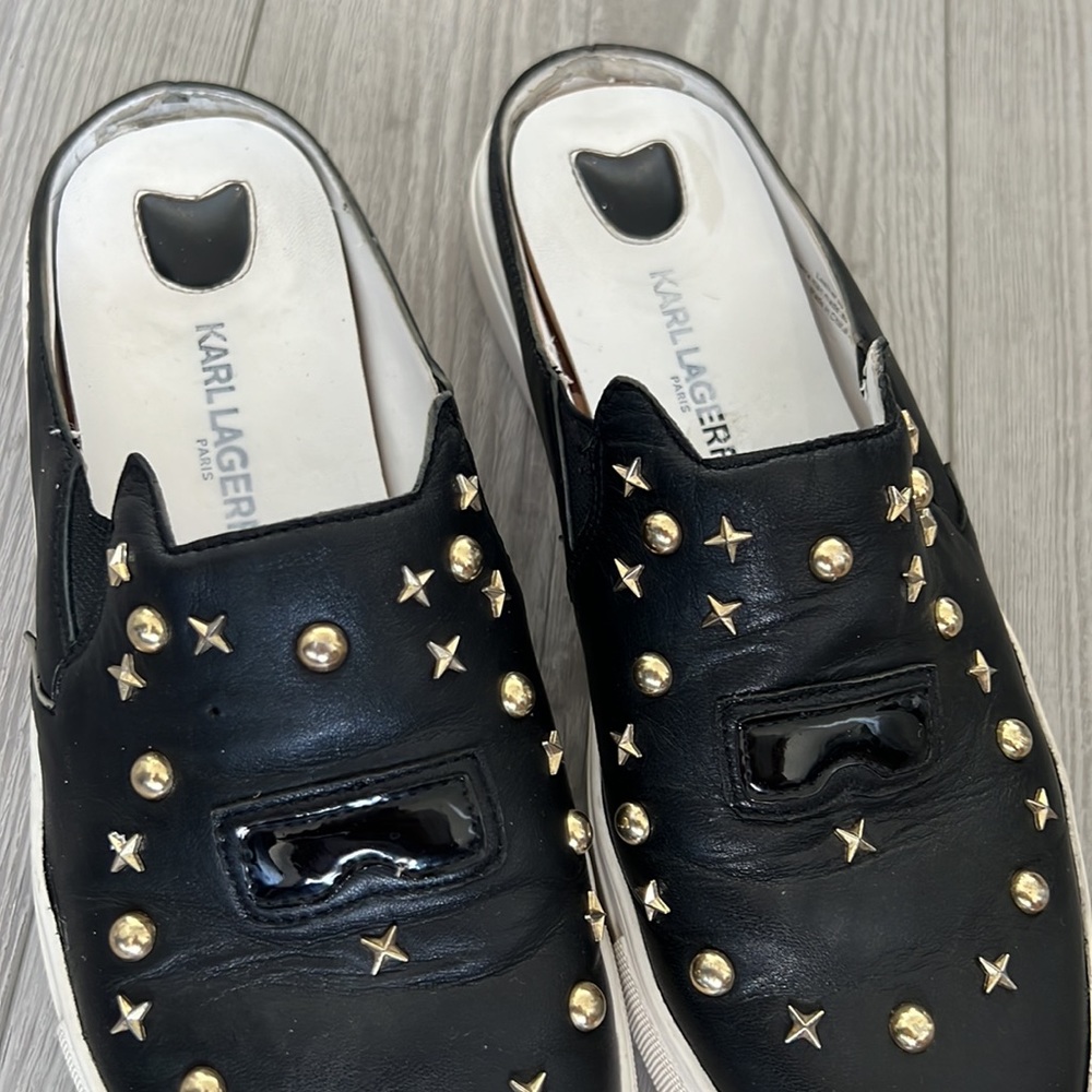 Karl Lagerfeld Paris!! “Eisley" Slip On Sneakers Black US 7 EU 37.5